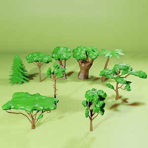 3D Loypoly Tree Pack model