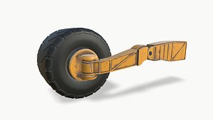 Wheel with frame for space car
