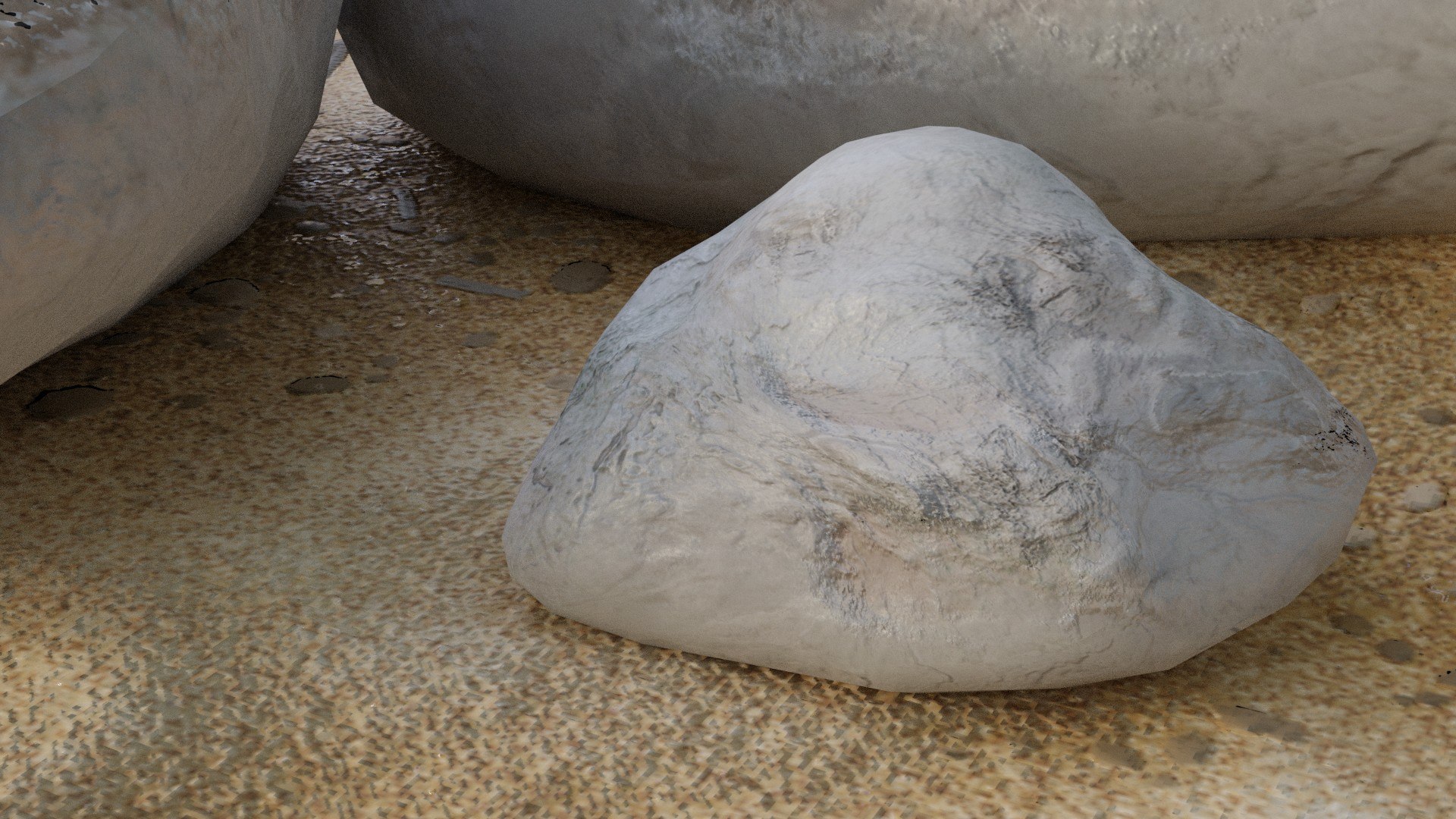 Rocks And Sand 3D Model - TurboSquid 2064912