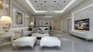 3D Living Room 07 model