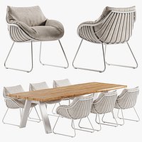 Solpuri Chill chair Timber table set