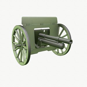 3D 1902 Three-inch Field Gun model