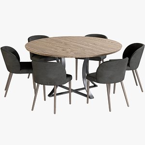 Dining Table Gage with Chairs Camilie
