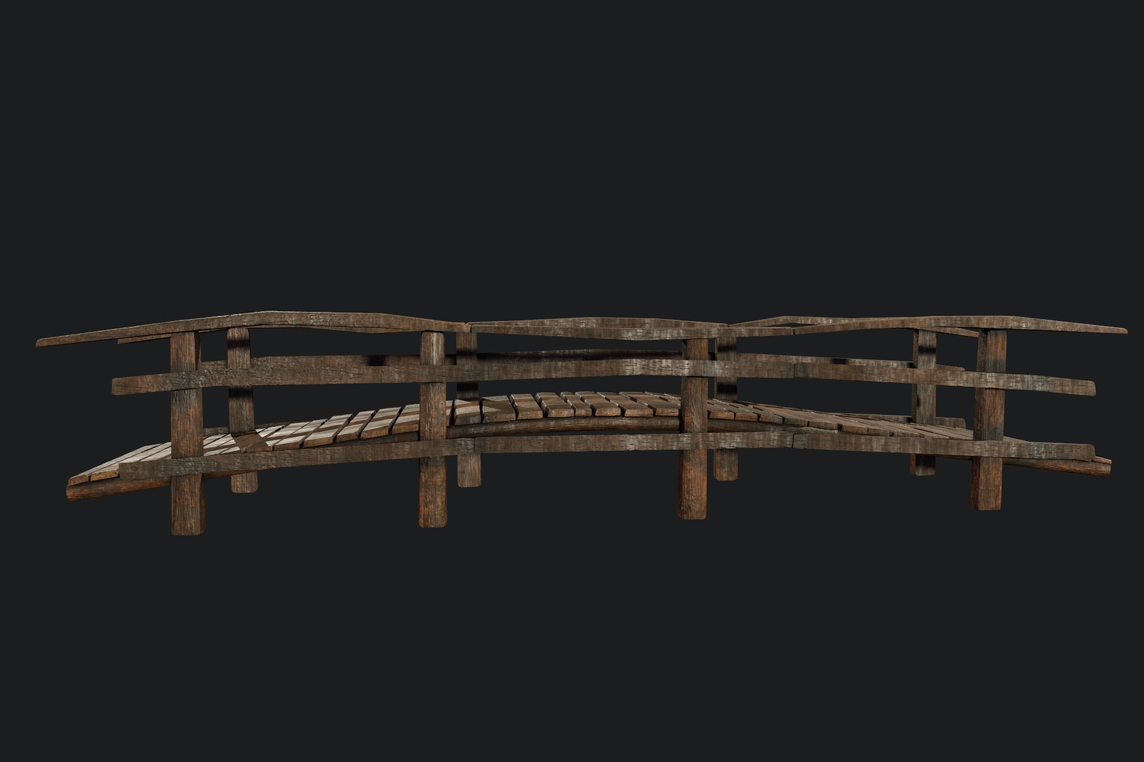 Old Wooden Medival Bridge 01 Model - TurboSquid 2092440
