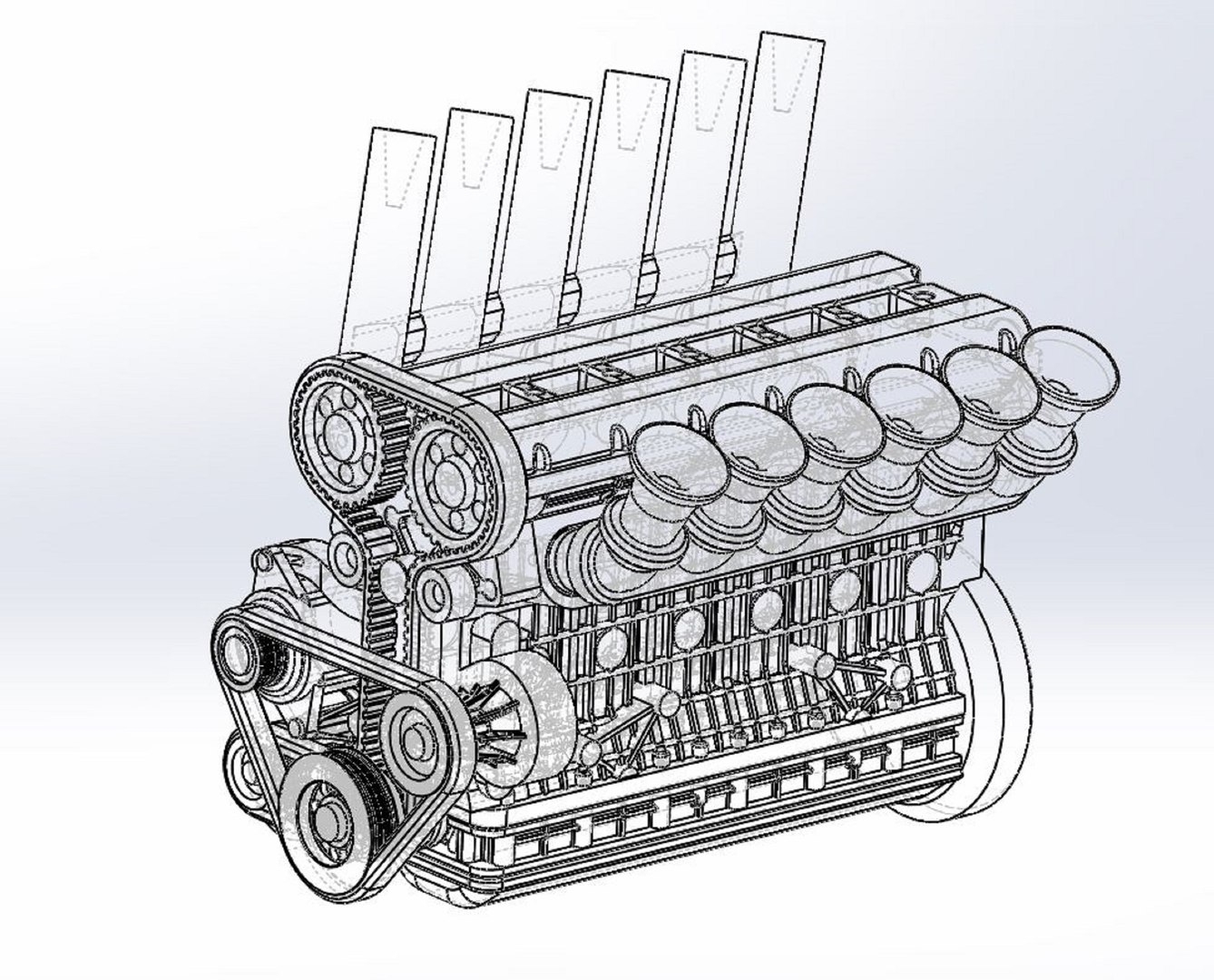 Diecast Straight-six Engine Scale 1 To 25 3D Model - TurboSquid 2036859