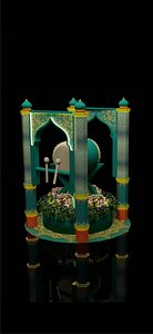 Islamic Drum  Bedug And Flower Vines 3D model
