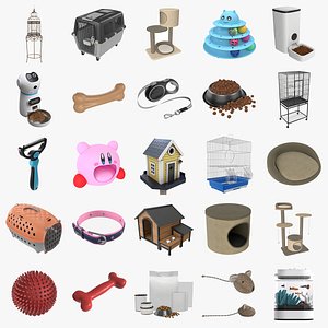 3D Pet and domestic animal related items