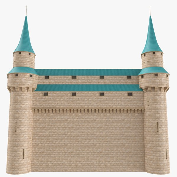 castle wall 3D model