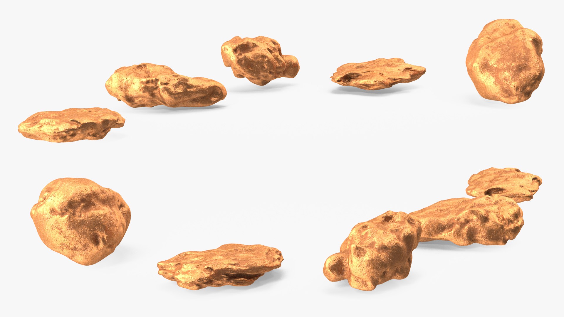 Metallic Copper Small Minerals 3D model preview