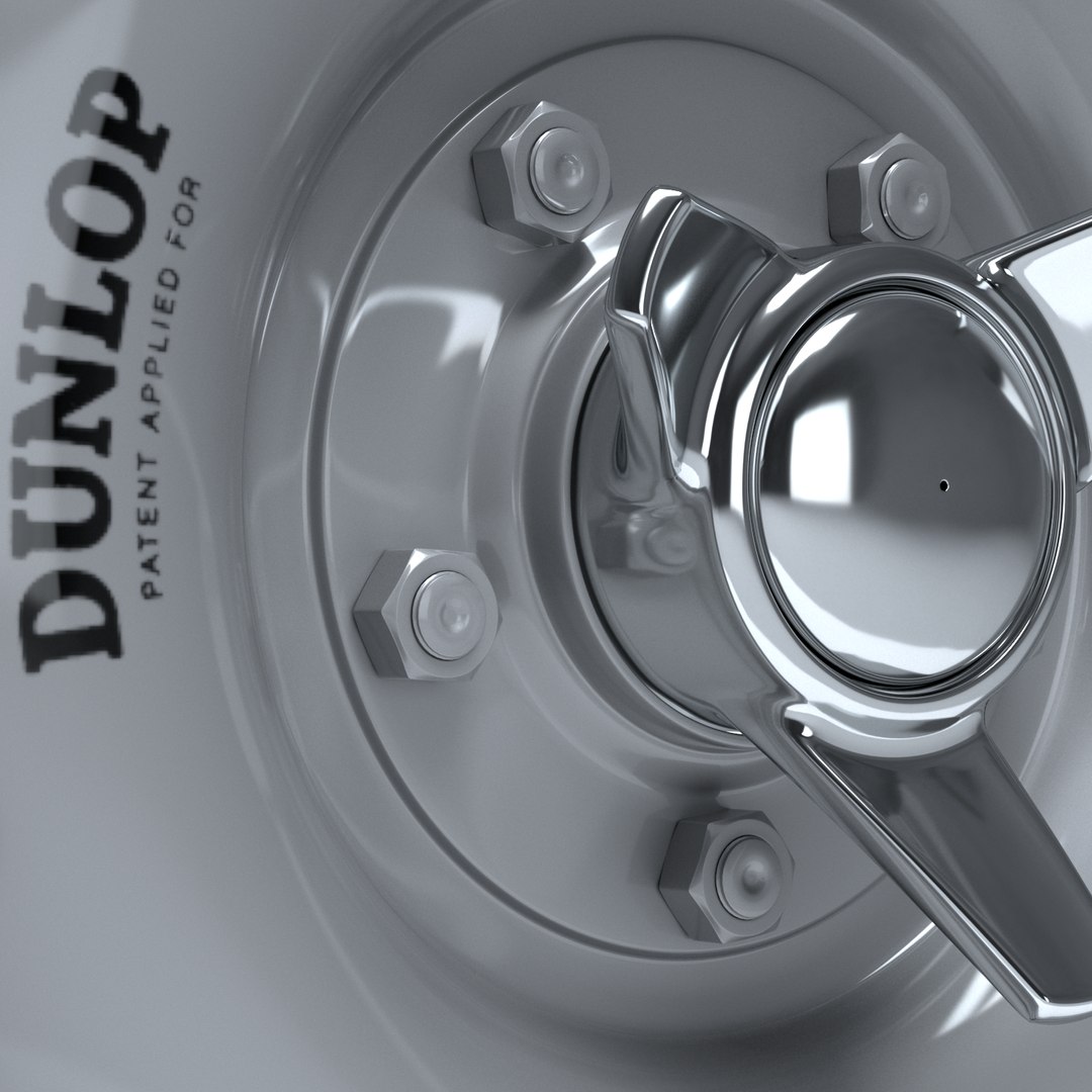 D-type Racing Wheel Dunlop 3D Model - TurboSquid 1166432