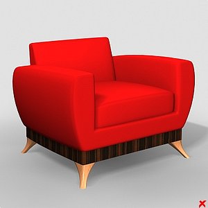 3d armchair chair