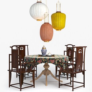 3D CHINOISERIE DINING TABLE