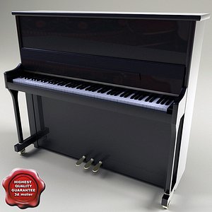 piano modelled 3d model