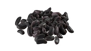Black kidney beans pile 3D model