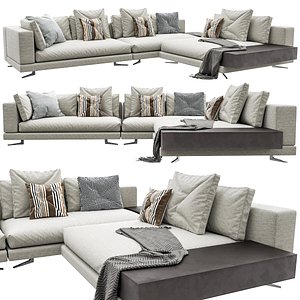 white sofa 3D