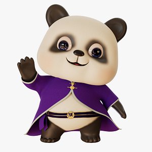 Panda Rigged Low-poly 3D model 3D model