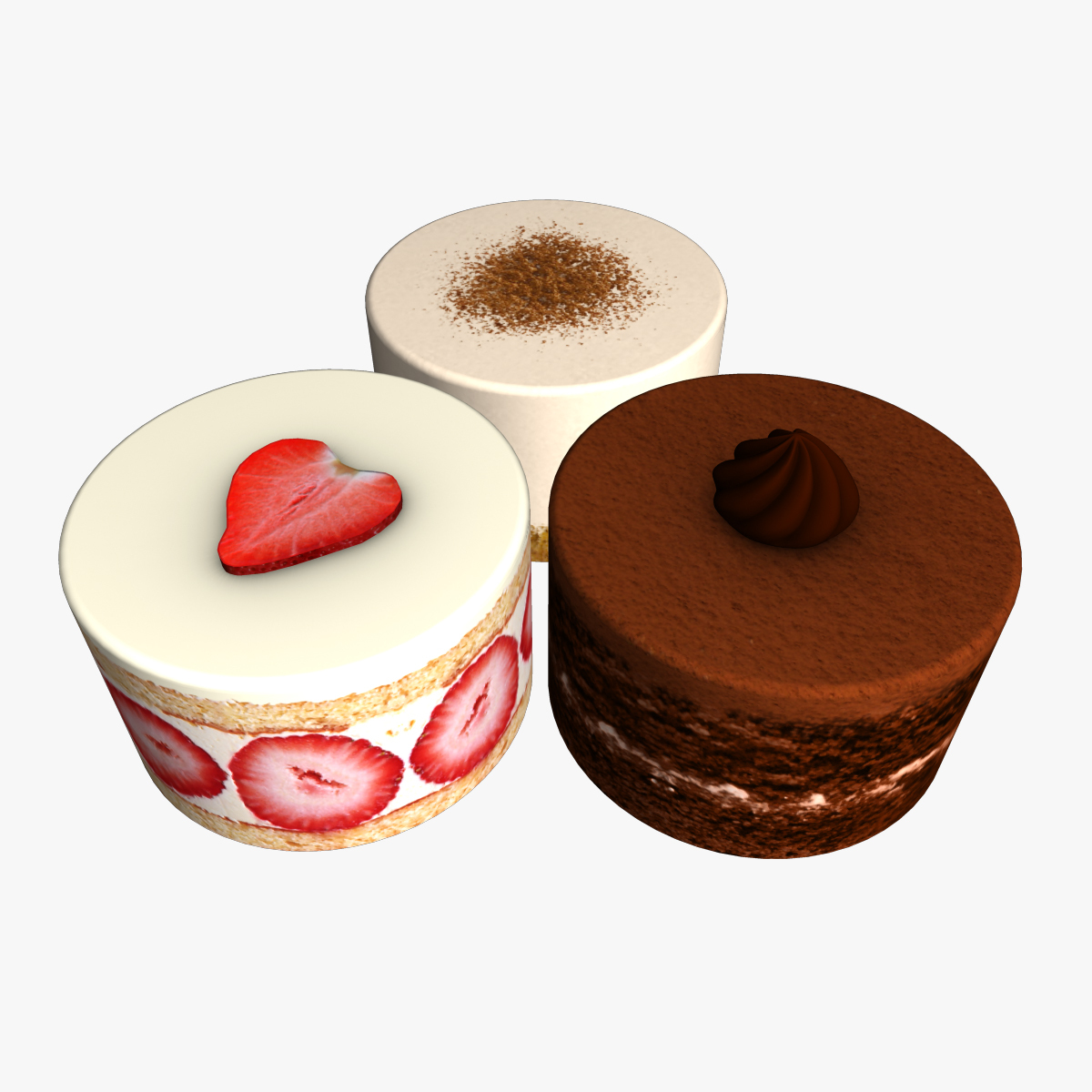 3d model mini cakes