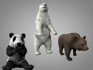 Urso panda dos desenhos animados Modelo 3D - TurboSquid 1485245