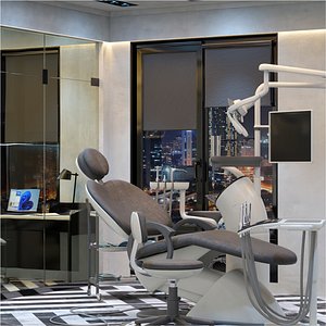 3D model Dentist Office Black and White