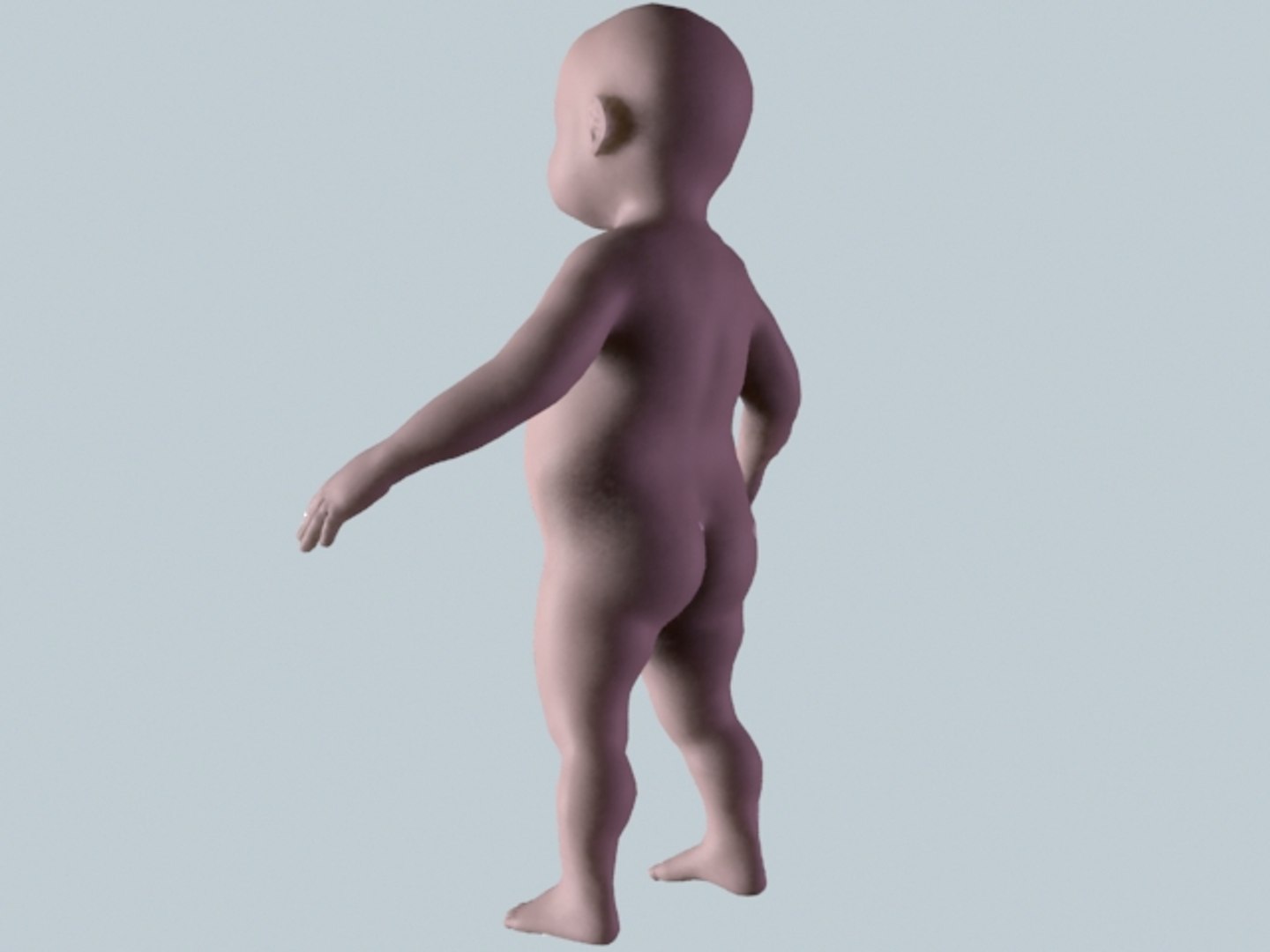 3d Max Little Baby Girl Base Mesh