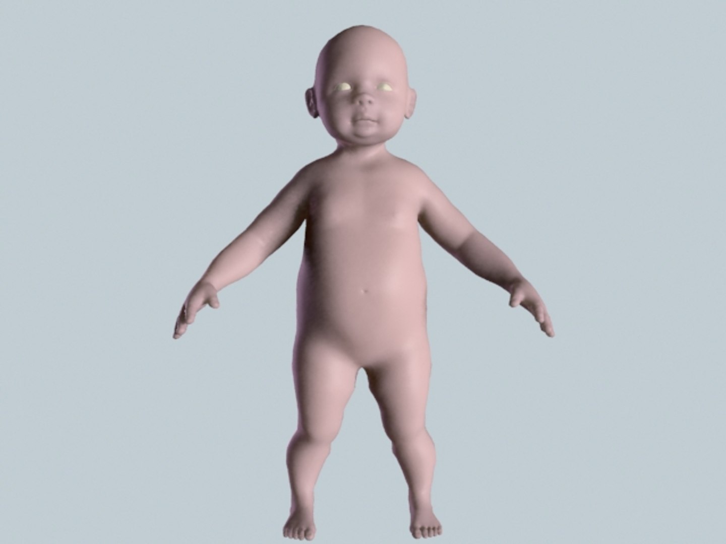 3d Max Little Baby Girl Base Mesh