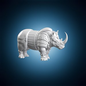 Viking Rhino 3D Print Model