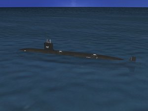 3d model ship los angeles class submarine