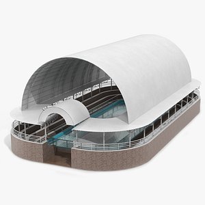 Crocodile Show Arena with Arched Roof Structure