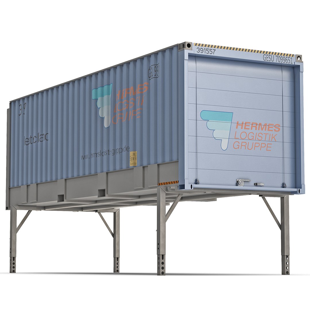 Swap Body Container ISO Blue 3D model preview
