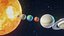 Stylized Solar System 3D Model