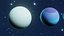 Stylized Solar System 3D Model