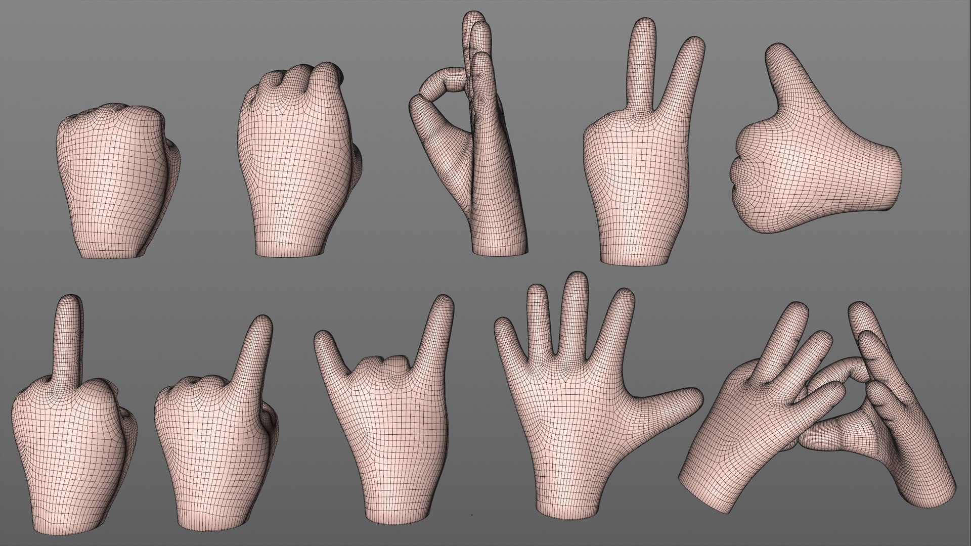 3D Cartoon Hand Gestures https://p.turbosquid.com/ts-thumb/Uh/tAk3Ss/GL/wire2/jpg/1743375643/1920x1080/fit_q87/1ea6b07677c839cd3c63d6f387e8b7c2603ad31b/wire2.jpg