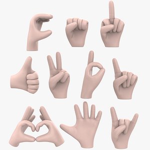 3D Cartoon Hand Gestures