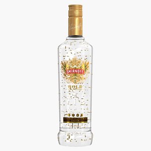 3d smirnoff gold vodka bottle