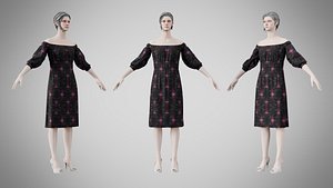 Dress 16 Light Burst Static 3D model