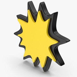 3D Explosion  Bubble Symbol model