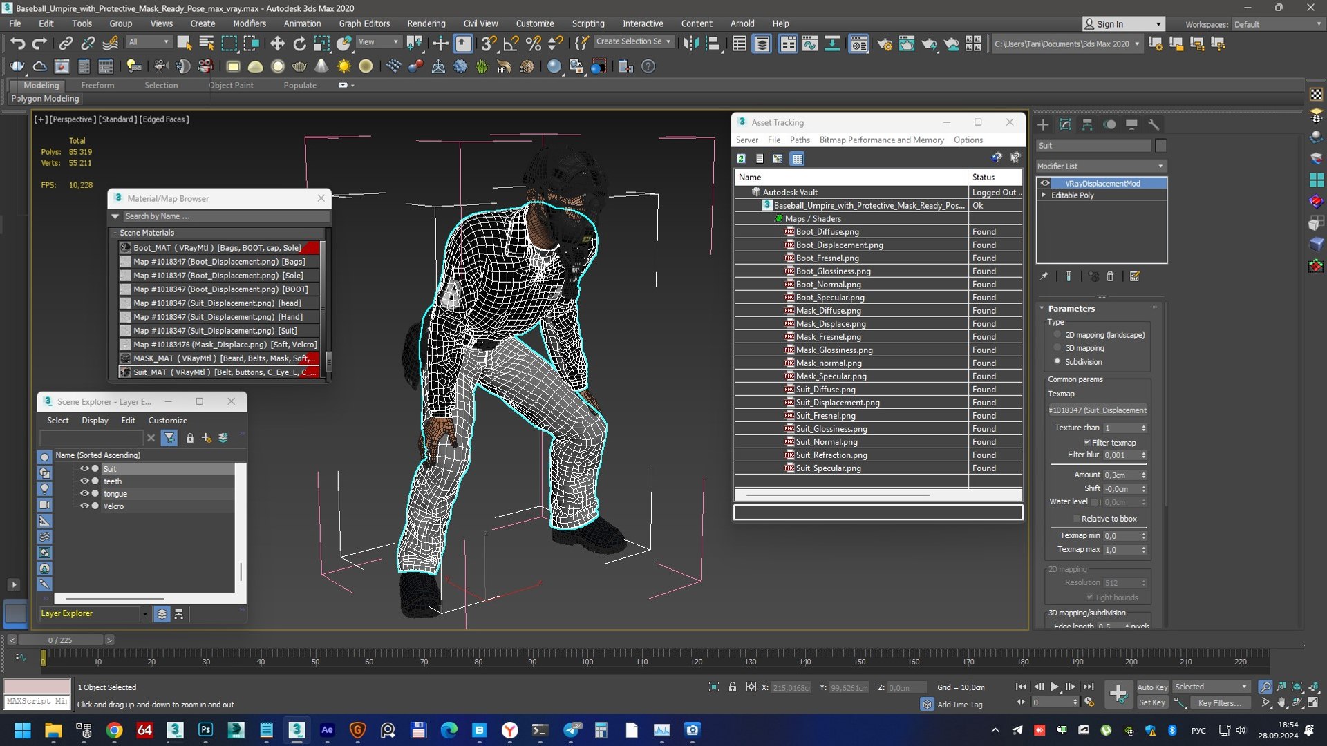 3D Baseball Umpire With Protective Mask Ready Pose TurboSquid 2297311