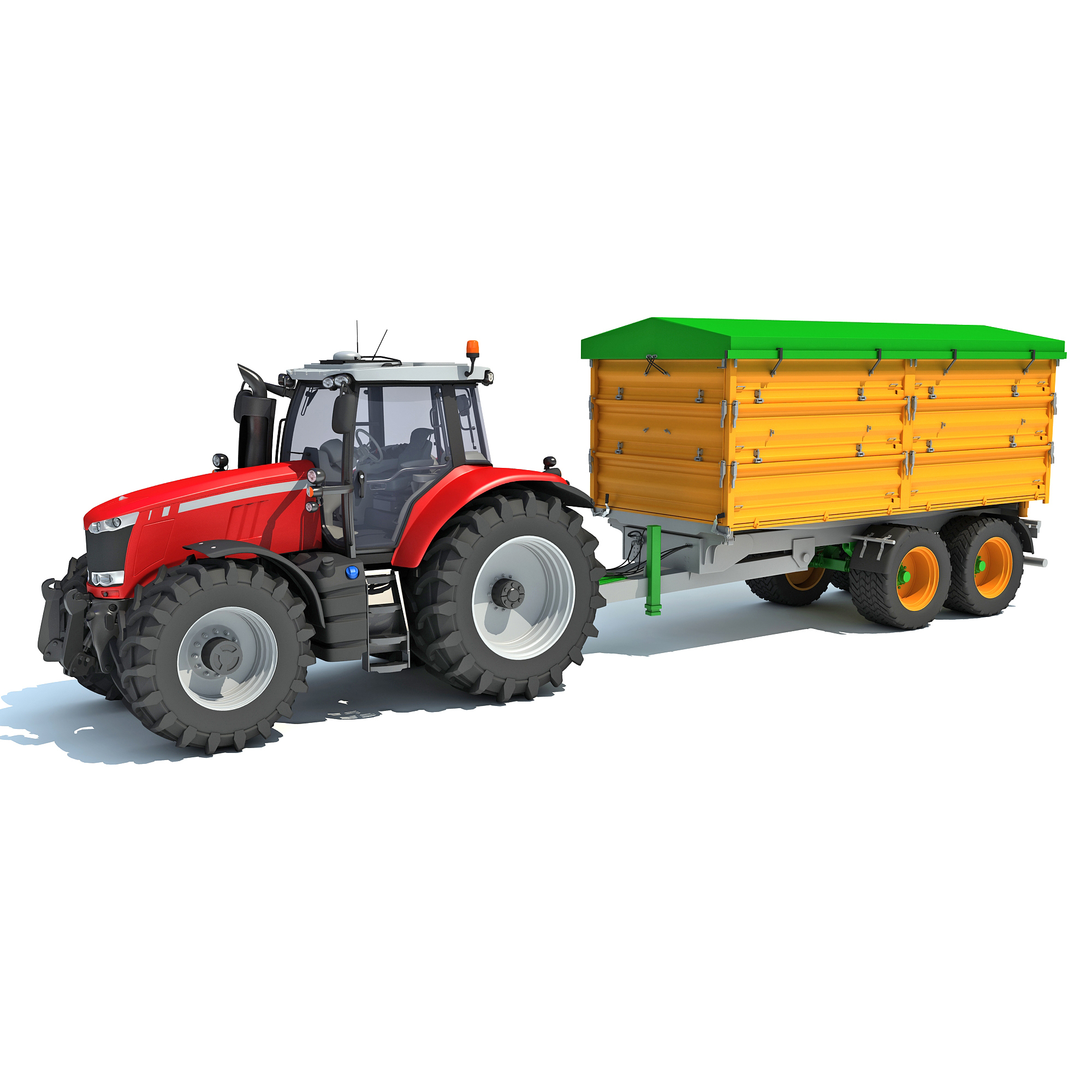 トレーラー付きトラクター3Dモデル TurboSquid 1855851
