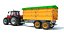 3D model Tractor with Trailer