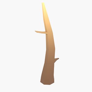 Pine Trunk Low Poly Cartoon 3D model
