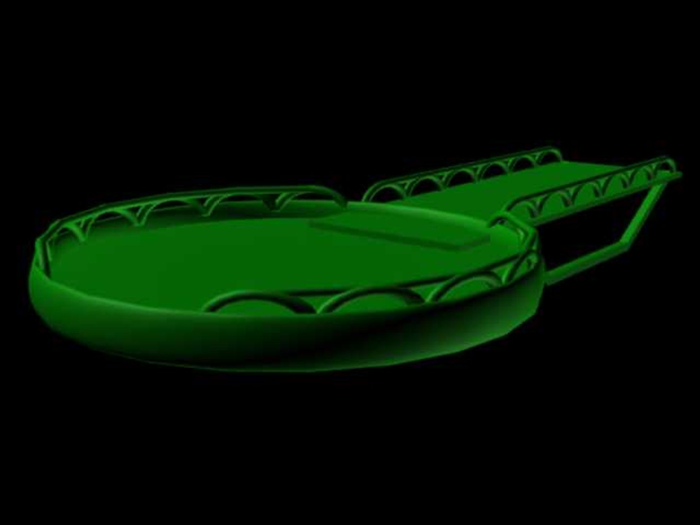 Space Sci-fi Landing Platform Obj