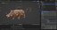 Pelliccia di cinghiale truccata e animazione in Blender