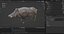 Pelliccia di cinghiale truccata e animazione in Blender