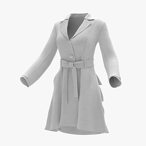 women raincoat 3D model