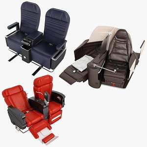 3D model class airplane chair 01