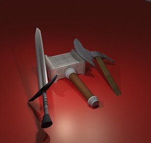 knight weapons fbx