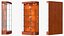 Curved Wall Display Case Brown