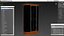 Curved Wall Display Case Brown
