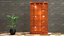 Curved Wall Display Case Brown