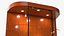 Curved Wall Display Case Brown